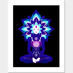 Aura Blue Meditation 03 Posters and Art